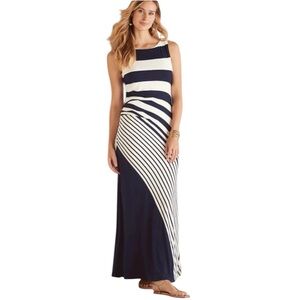 Soft Surroundings‎ Vela Infinty Maxi Dress XL XLarge Stretch Coastal Nautical
